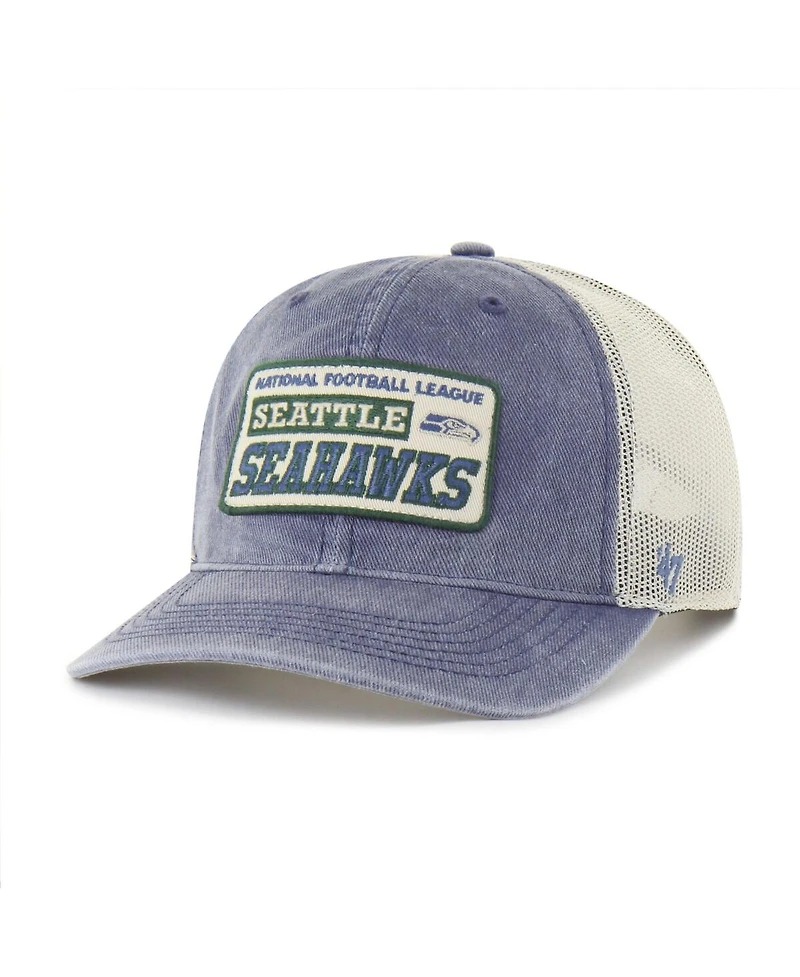 '47 Brand Men's College Navy/Natural Seattle Seahawks Canteen Relaxed Trucker Adjustable Hat
