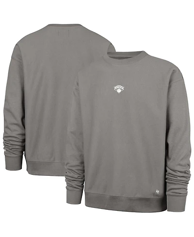 '47 Brand Men's Gray New York Knicks Offside Foundation Crew Neck Sweatshirt