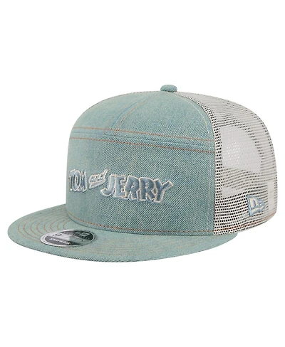 New Era Men's Denim Tom and Jerry Denim 9FIFTY Snapback Hat