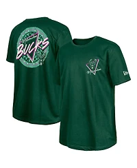 New Era Men's Hunter Green Milwaukee Bucks Glow-in-the-Dark T-Shirt