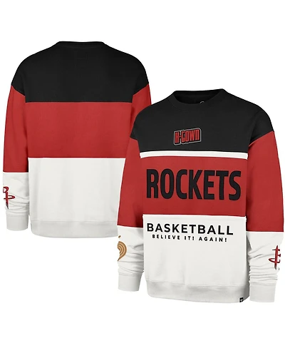'47 Brand Men's and Women's Red Houston Rockets 2024/25 City Edition On Five Maximalist Pullover Sweatshirt