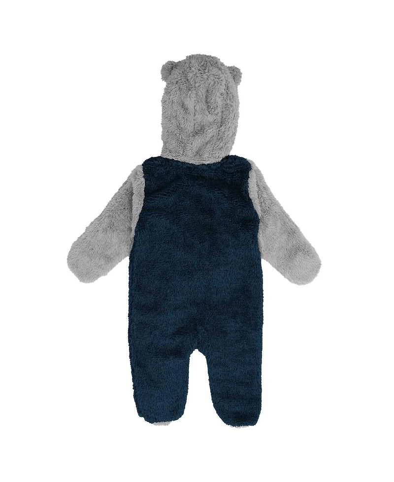 Outerstuff Baby Boys and Girls Navy Houston Texans Game Nap Teddy Fleece Bunting Full-Zip Sleeper