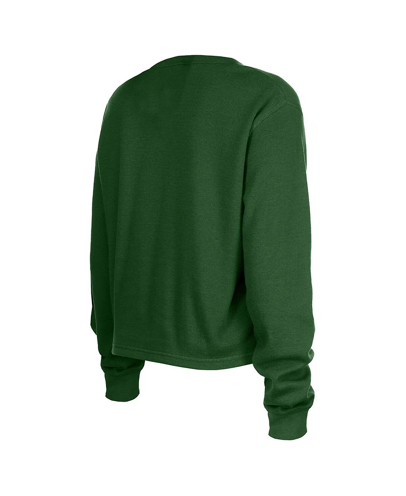 New Era Women's Green York Jets Sport Night Thermal Long Sleeve T-Shirt