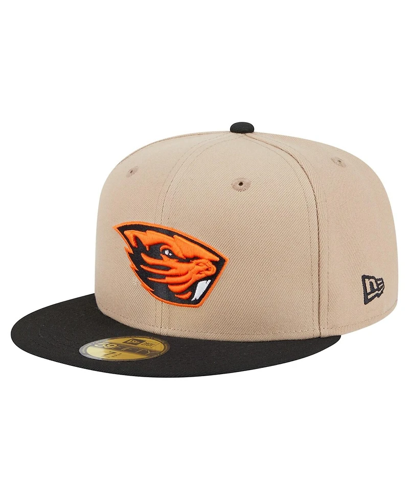New Era Men's Khaki Oregon State Beavers Two-Tone 59FIFTY Fitted Hat