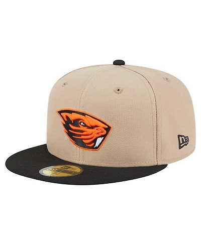 New Era Men's Khaki Oregon State Beavers Two-Tone 59FIFTY Fitted Hat