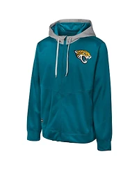 Outerstuff Men's Teal Jacksonville Jaguars Replay Fashion Graphic Full-Zip Hoodie Jacket
