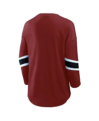 Fanatics Women's Burgundy Washington Commanders Plus Size Redzone 3/4-Sleeve Scoop Neck T-Shirt