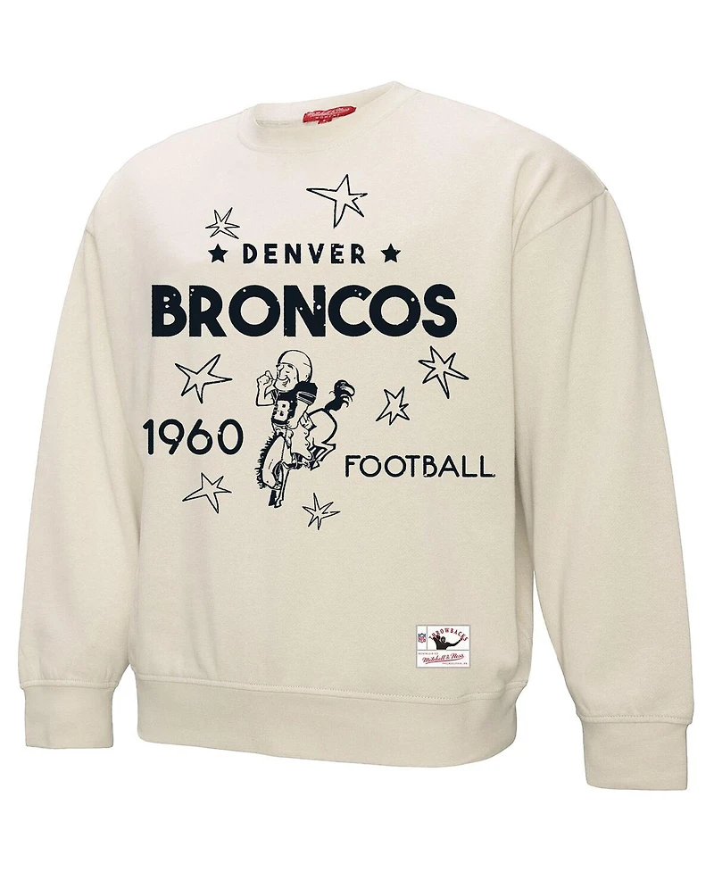 Fanatics Women's Cream Denver Broncos Plus Size Shooting Star Sweatshirt