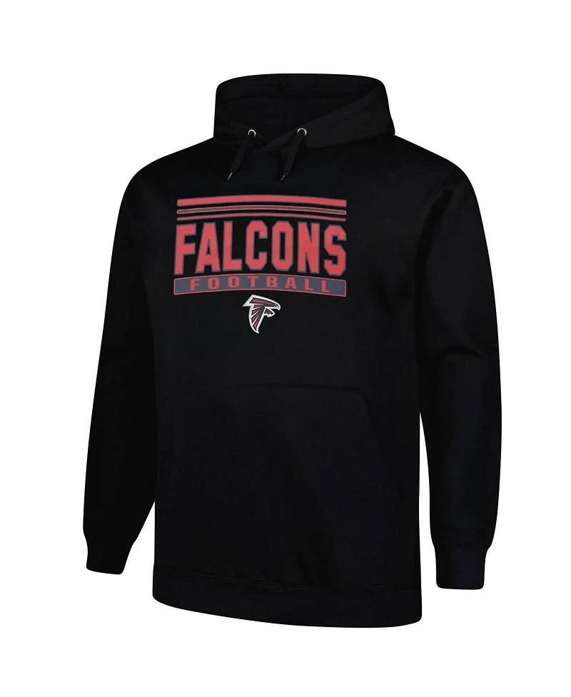 Fanatics Men's Black Atlanta Falcons Big Tall Pop Pullover Hoodie