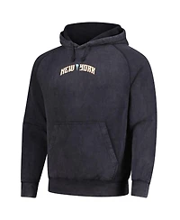 Stadium Essentials Men's and Women's Black New York Liberty Get Back Oversized Vintage Raglan Pullover Hoodie