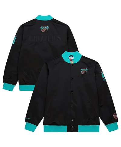 Mitchell & Ness Men's Black Memphis Grizzlies Hardwood Classics Team Og 3.0 Lightweight Satin Full-Snap Jacket
