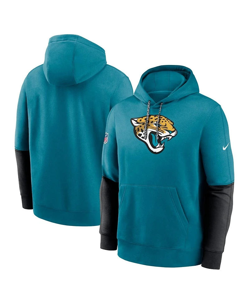 Nike Men's Teal Jacksonville Jaguars 2024 Sideline Club Pullover Hoodie