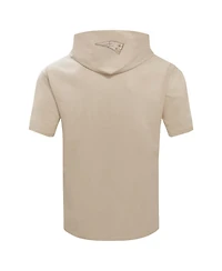 Pro Standard Men's Tan New England Patriots Neutrals Capsule Short Sleeve Pullover Hoodie