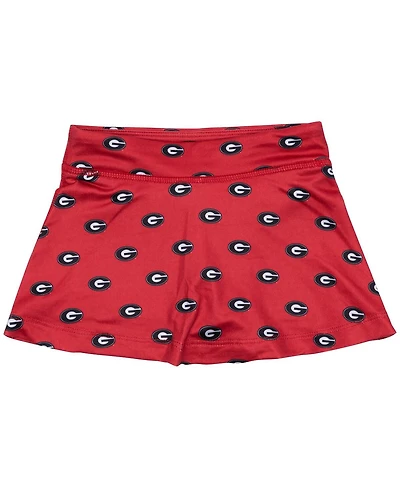 ZooZatz Girls Toddler Red Georgia Bulldogs All-Over Print Tennis Skort