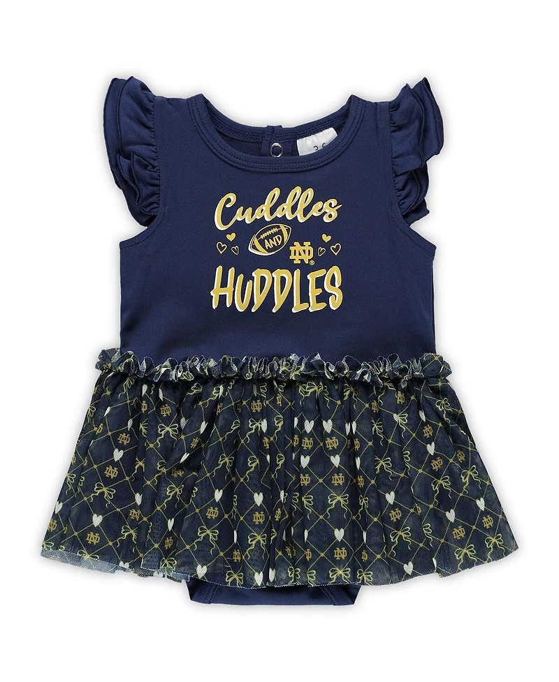 ZooZatz Baby Girls Navy Notre Dame Fighting Irish Onesie Dress