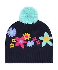 '47 Brand Big Girls Navy Clemson Tigers Buttercup Knit with Pom Beanie Hat