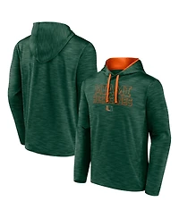 Fanatics Men's Green Miami Hurricanes Athlete Poly Fleece Pullover Hoodie