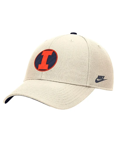 Nike Men's Natural Illinois Fighting Illini Vintage Rise Dri-fit Adjustable Hat