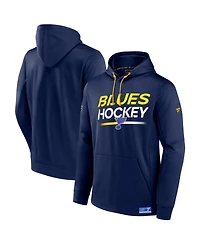 Fanatics Men's Navy St. Louis Blues Authentic Pro Fleece Pullover Hoodie