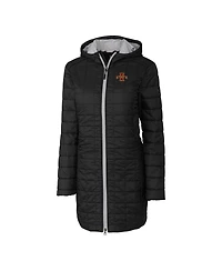 Cutter & Buck Women's Black Iowa State Cyclones Rainier Primaloft Eco Hooded Long Coat