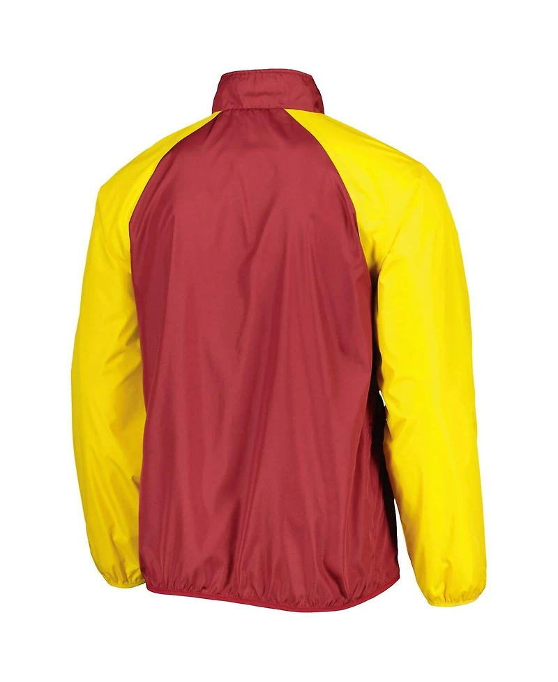 G-iii Sports by Carl Banks Men's Maroon/Gold Arizona State Sun Devils Point Guard Raglan Half-Zip Jacket