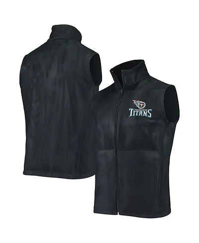 Dunbrooke Men's Navy Tennessee Titans Houston Fleece Full-Zip Vest