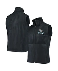 Dunbrooke Men's Navy Tennessee Titans Houston Fleece Full-Zip Vest
