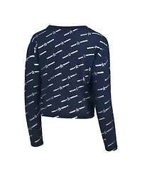 Lauren James Men's Navy Dallas Cowboys Foil Long Sleeve T-Shirt
