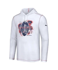 Tommy Bahama Men's White New England Patriots Graffiti Touchdown Pullover Hoodie