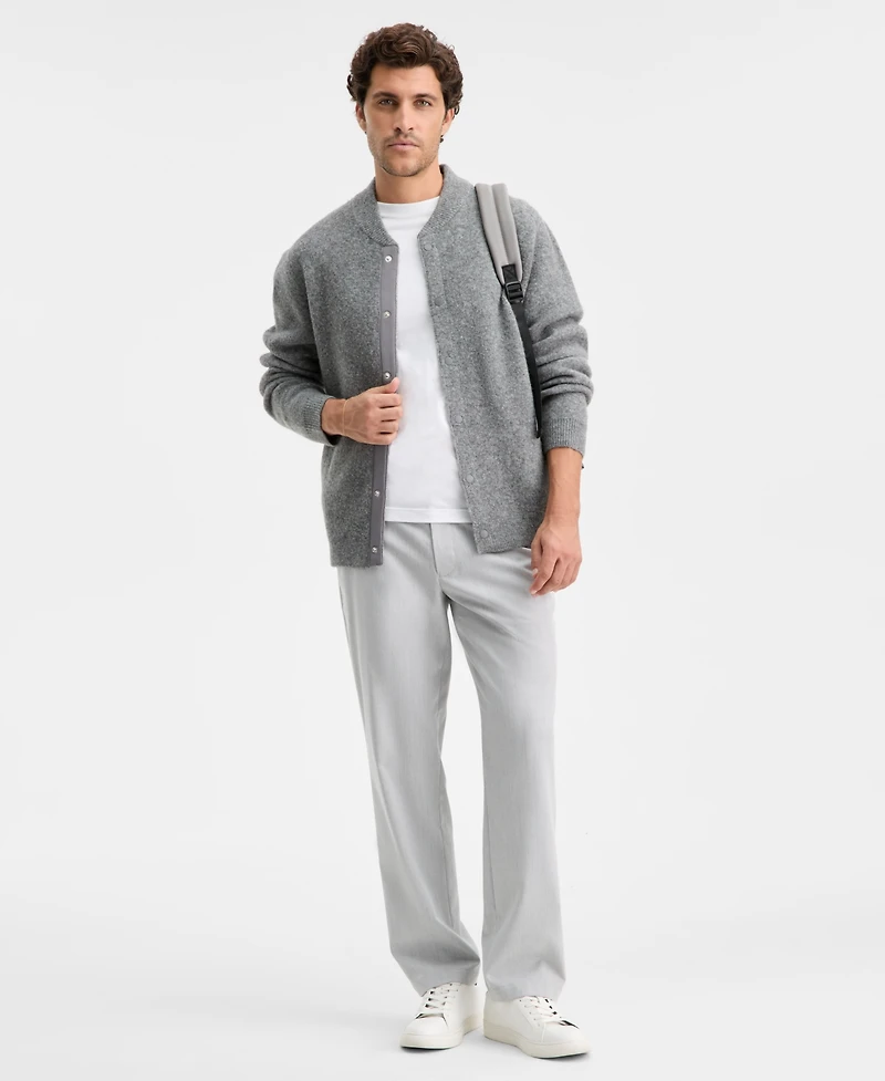 Alfani Men's Elevated Bomber Sweater, Macy's Exclusive