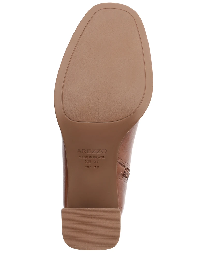 Arezzo Women's Regina Wood Block Heel Booties