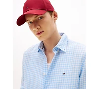 Tommy Hilfiger Men's 100% Linen Gingham Button Up Shirt