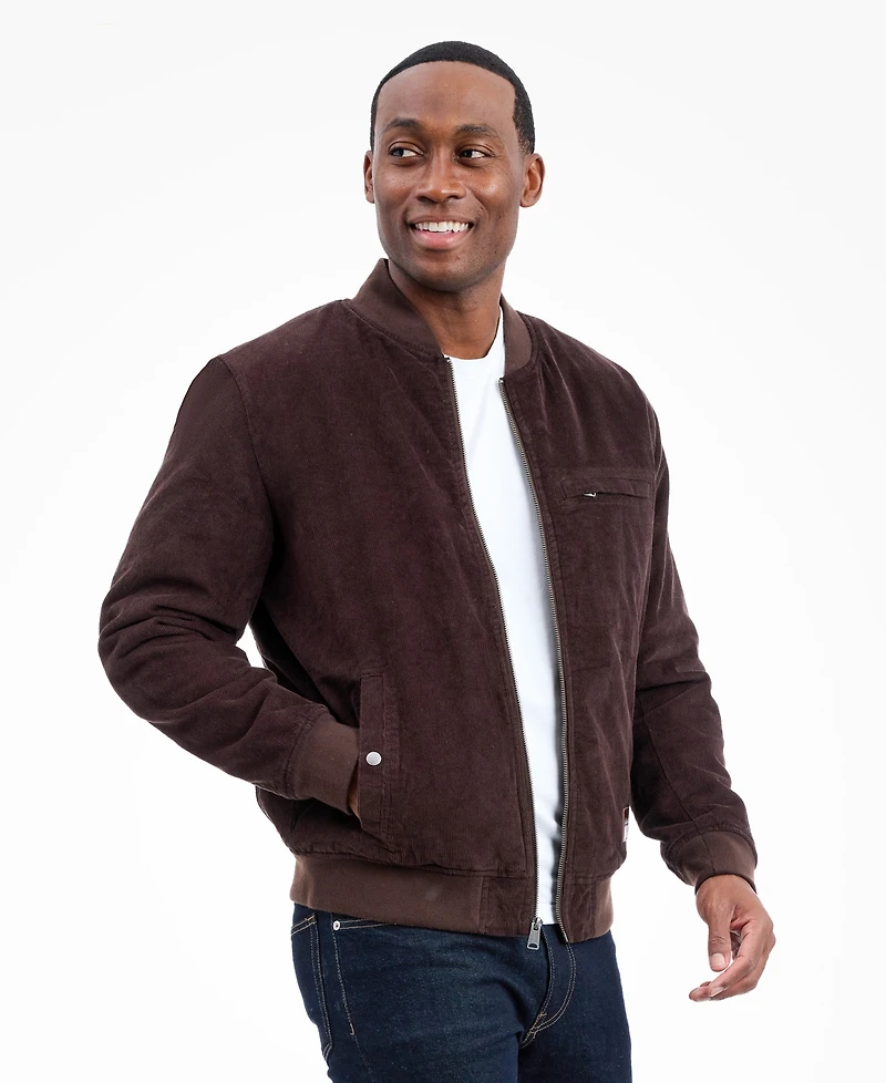 Lucky Brand Men's Zippered Bomber Jacket
