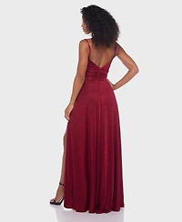 B Darlin Junior's Strapped V-Neck Dress