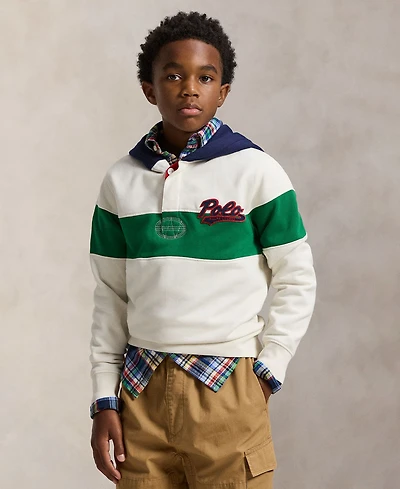 Polo Ralph Lauren Big Boys Logo Fleece Rugby Hoodie