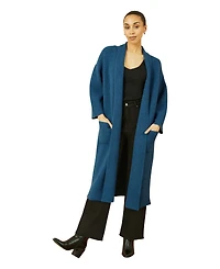 Yumi Women's Knitted Maxi Cardigan With Pockets