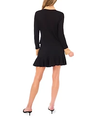 CeCe Women's Button Down Collared Top