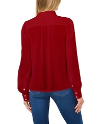 CeCe Women's Stand-Collar Long-Sleeve Blouse
