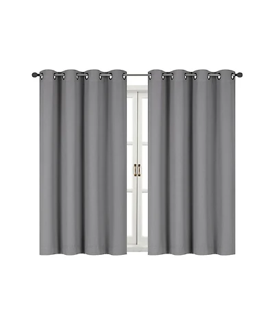 Kate Aurora 100% Thermal Blackout Bath & Kitchen Window Curtains - 50 in. W x 45 L, Teal
