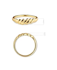 Devata Rope Ring in Gold Plated Sterling Silver