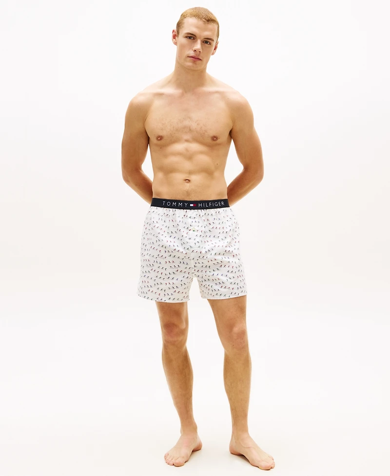 Tommy Hilfiger Men's Woven Front Button Opening Boxer