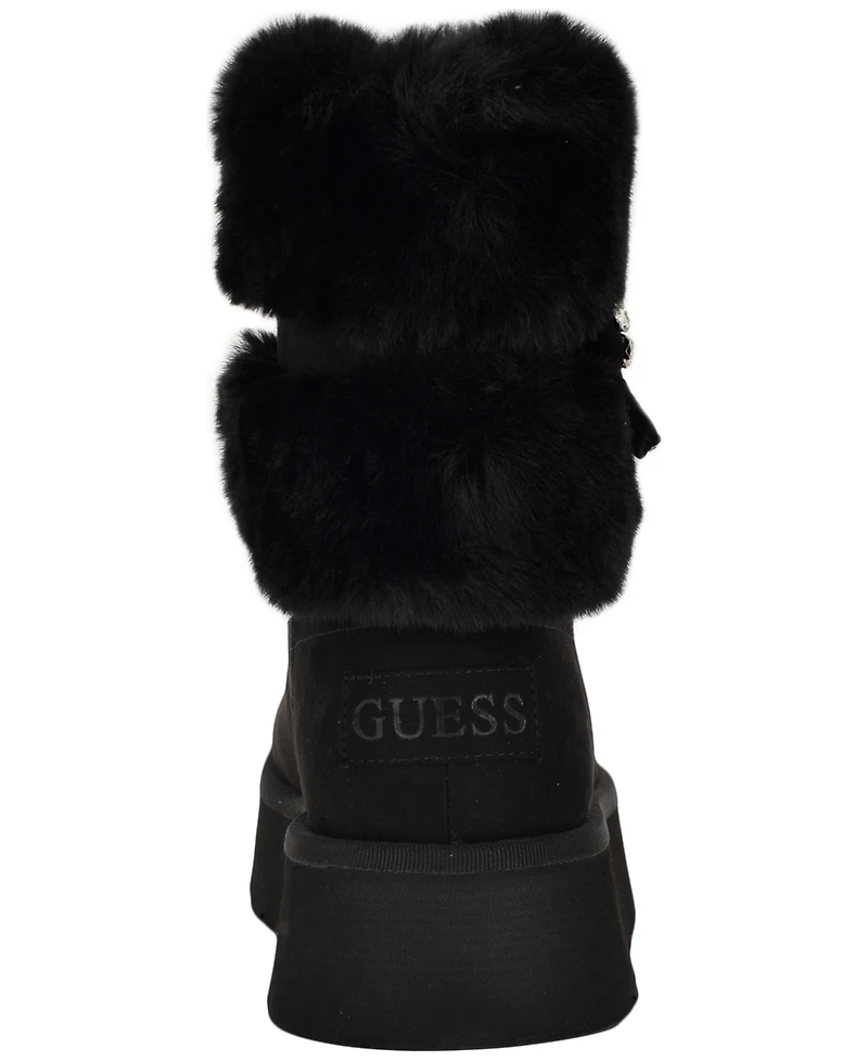 Guess Women's Dowry Rhinestone Bow Winter Boot