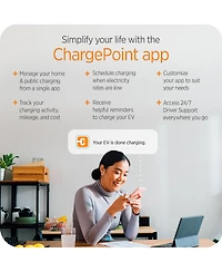ChargePoint Home Flex Level 2 WiFi Nema 14-50 Plug Electric Vehicle Ev Charger
