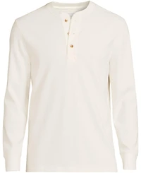 Lands' End Men's Long Sleeve Thermal Waffle Henley
