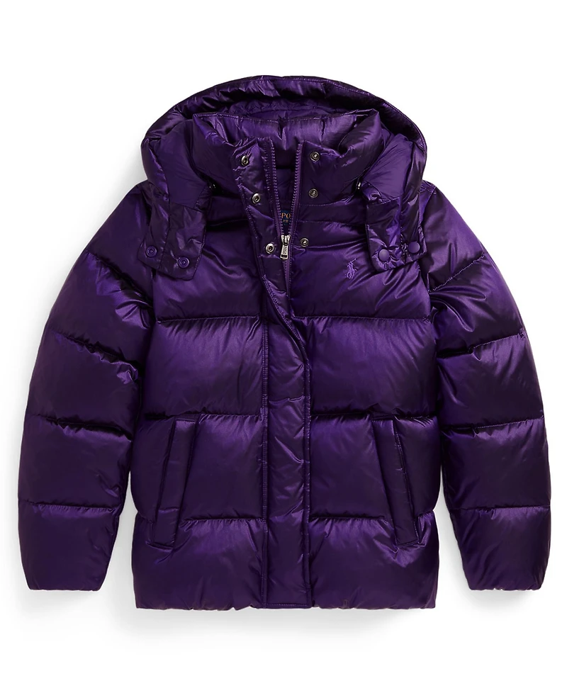 Polo Ralph Lauren Girls 7-16 Mock Neck Hooded Jacket