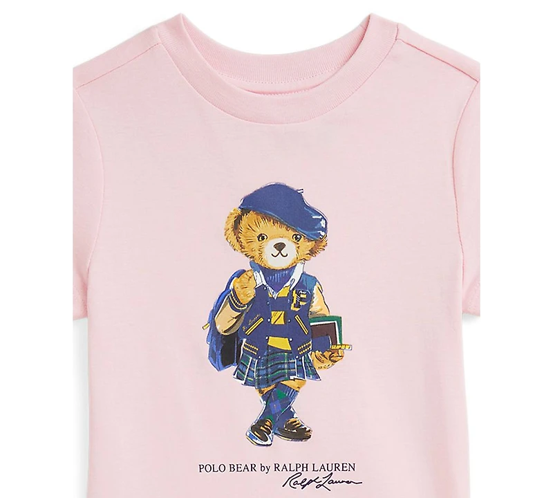 Polo Ralph Lauren Little Girls Bear Cotton Jersey Dress