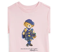 Polo Ralph Lauren Little Girls Bear Cotton Jersey Dress