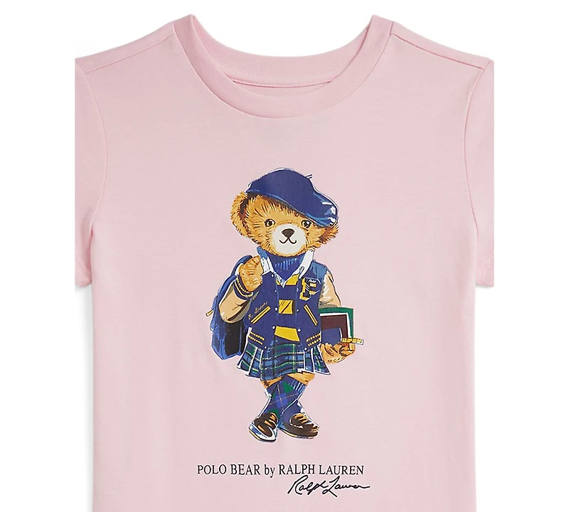 Polo Ralph Lauren Big Girls Bear Cotton Jersey Dress