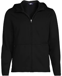 Lands' End Men's Unisex Grid Tech Hooded Zip Front Jacket