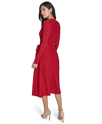 Jessica Howard Women's Fit and Flare Midi Sweater Dress
